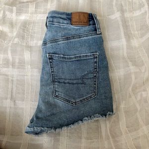 AE denim shorts with embroidery